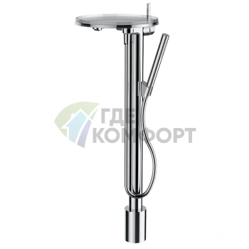 Смеситель для ванны Laufen Kartell напольный с ручным душем, хром (3.2133.1.004.121.1) - фото 1