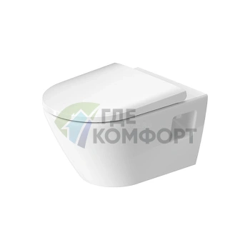 Унитаз подвесной безободковый Duravit D-Neo 370x540 мм, белый (2578090000) - фото 1