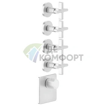 Встраиваемый термостатический смеситель GESSI INCISO на 4 выхода, хром (58348#031) - фото 1