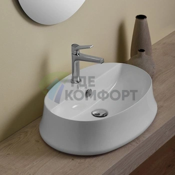 Накладная раковина SIMAS Sharp 60×42 см с отверстием под смеситель - фото 1