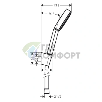 Набор инструментов HG Pulsify Porter 1250 мм, хром (24301000) - фото 2