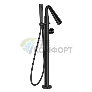 Напольный смеситель для ванны GESSI CONO с ручным душем, цвет Black Metal PVD (45028#706) - фото 1