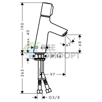 Смеситель для раковины Hansgrohe Talis Select S 80, хром (72041000) - фото 2