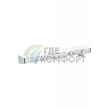 Термостат для ванны Hansgrohe ShowerTabletSelect 700 с полочкой из стекла, белый/хром (13184400) - фото 1