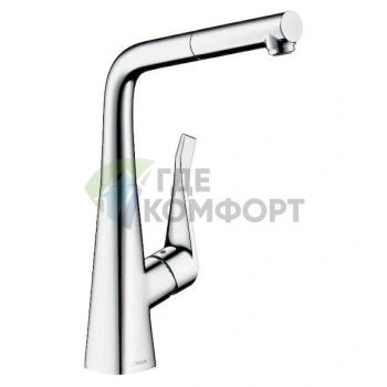 Смеситель Hansgrohe Metris для кухни с вращающимся изливом - фото 1