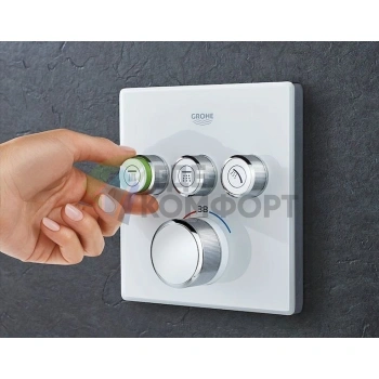 Термостат Grohe Grohtherm SmartControl для ванны с душем, белый - фото 2