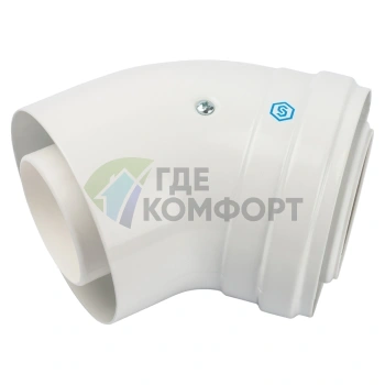 Элемент дымохода конденсационного Stout угол 45 градусов DN60/100 м/п PP-FE SCA-8610-000045 - фото 1