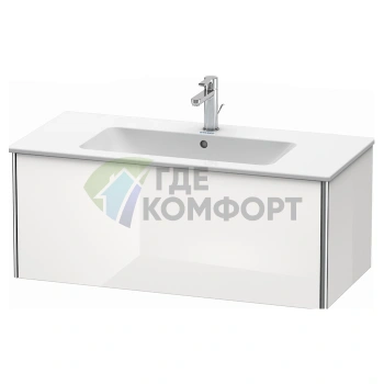 База под раковину Duravit XSquare 1010х478х400 мм, с выдвижным ящиком, белый глянец (XS407302222) - фото 1