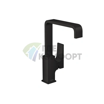Смеситель для раковины Hansgrohe Metropol 230, черный матовый, с системой перелива (32511670) - фото 1