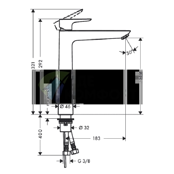Смеситель для раковины Hansgrohe Talis E 240 с высоким изливом, хром (71717000) - фото 2