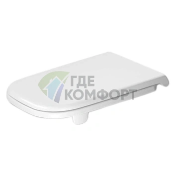 Сиденье для унитаза Duravit D-Code удлиненное с крышкой и усиленным креплением (60410000) - фото 1