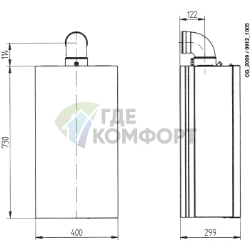 Газовый двухконтурный настенный котел Baxi ECO-4S 10 F - фото 4