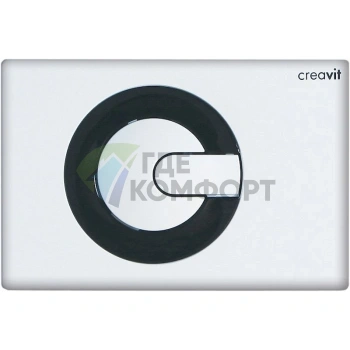 Кнопка смыва Creavit Power GP5001.02 бело-черная - фото 1