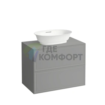 База под раковину Laufen New Classic подвесная, 780x450x350 мм, 2 ящика, серый цвет (4.0601.2.085.627.1) - фото 1