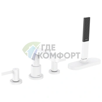 Смеситель Hansgrohe Finoris для борта ванны с ручным душем и системой sBox (76444700) - фото 1