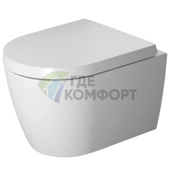 Подвесной унитаз Duravit ME by Starck Compact Rimless: Безободковая гигиена и стиль (2530092000) - фото 1