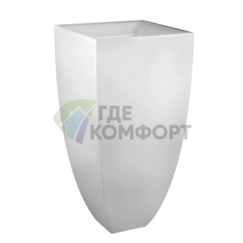 Напольная раковина Gessi Mimi 45×45 см со сливом в пол, глянцевый белый (Ceramilux) - фото 1