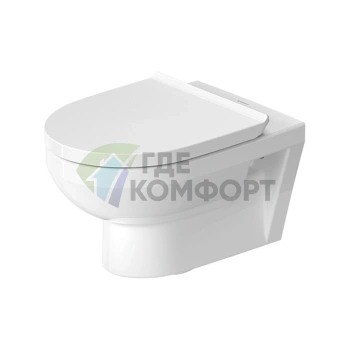 Подвесной унитаз Duravit DuraStyle BASIC безободковый с покрытием Wondergliss, белый (540x365 мм) (25620900001) - фото 1