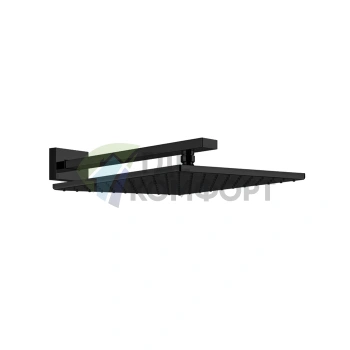 Верхний душ Gessi Rettangolo 300x300 мм для настенного монтажа, черный (15185#299) - фото 1