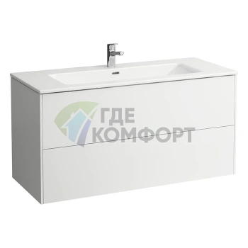 Комплект Laufen Pro S: Раковина и тумба Base 1200 мм с механизмом открывания push-and-pull, белый глянец (8.6496.3.261.104.1) - фото 1