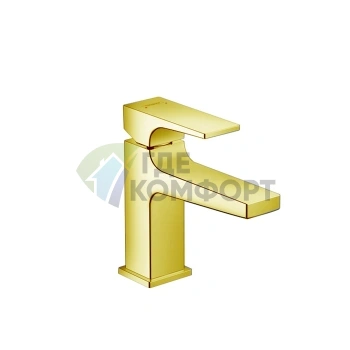 Смеситель для раковины Hansgrohe Metropol 100 золото с донным клапаном (32500990) - фото 1