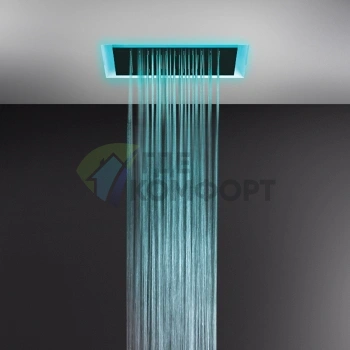 GESSI AFILO Накладная панель 500x500 для встраиваемой в потолок душевой системы в цвете полированная сталь (57016#238) - фото 1