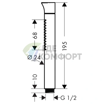 Ручной душ AX Starck Organic 2jet: Стильная бронза с эффектом шлифовки (12680140) - фото 2