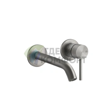Встраиваемый смеситель GESSI 316 для раковины с изливом, матовый стальной (54183#239) - фото 1
