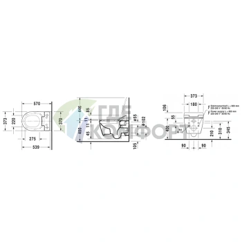 Подвесной унитаз Duravit ME by Starck SensoWash Rimless с функцией биде и покрытием HygieneGlaze (2529592000) - фото 2