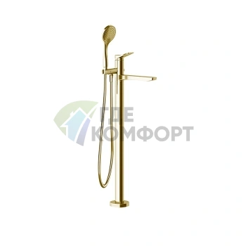 Напольный смеситель для ванны с душем GESSI Rilievo Gold Brushed (59131#087) - фото 1