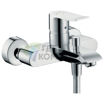 Настенный смеситель для ванны Hansgrohe Metris с вакуумным переключателем (31480000) - фото 1