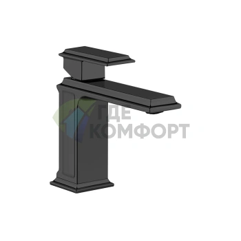 Gessi Eleganza Смеситель для раковины на 1 отверстие без донного клапана в черном металлике (46002#706) - фото 1