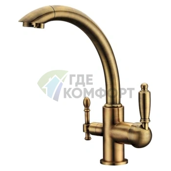 Смеситель для кухни Zorg ZR 314 YF-33 BR Clean Water в бронзе - фото 1
