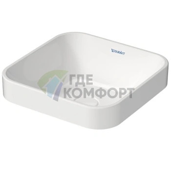 Накладная раковина Duravit Happy D 40 см квадратная белая (2359400000) - фото 1