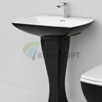 Раковина Artceram JAZZ с 1 отверстием, 60×48 см, черный (JZC003 03/ JZ18nero) - фото 1