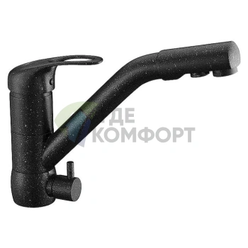 Смеситель для кухни Zorg ZR 400 KF-12 в черном металле - фото 1