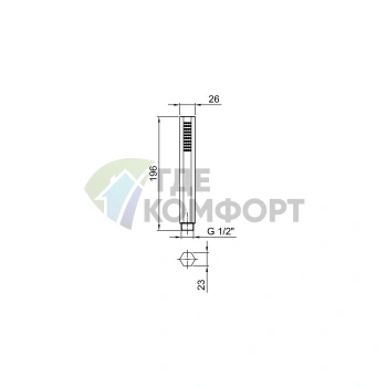 Ручной душ Fantini Venezia Matt Gun Metal PVD (90 P5 9849) - фото 2