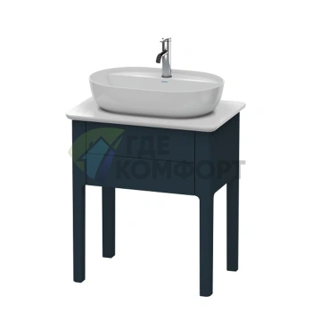 Напольная база Duravit Luv с выдвижным ящиком, 743x688x450 мм, цвет темно-синий шелковисто-матовый (LU956009898) - фото 1