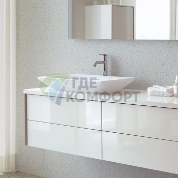 Раковина Duravit Viu накладная 600 мм белая с керамической крышкой (23586000001) - фото 1