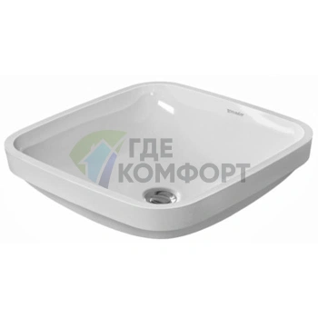 Встраиваемая раковина Duravit DuraStyle 400x400 мм без отверстия, белая (373370022) - фото 1