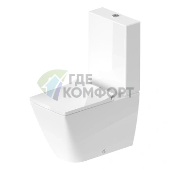 Унитаз напольный Duravit Viu 350x650 мм с технологией Rimless и покрытием HygieneGlaze (2191092000) - фото 1