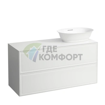 Подвесная тумба Laufen New Classic 1180 мм с двумя ящиками, белая глянцевая (4.0608.4.085.631.1) - фото 1