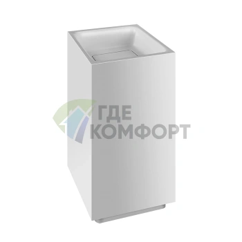 Напольная раковина Gessi Rettangolo 42x42 см, матовый белый, со сливом в стену - фото 1