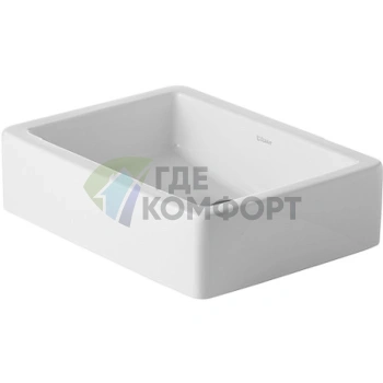 Раковина Vero Duravit 500x380 мм без перелива и площадки под смеситель, белая (455500000) - фото 1