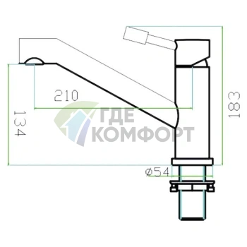 Кухонный смеситель Zorg Inox Merkur из нержавеющей стали - фото 2
