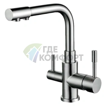 Смеситель Zorg Inox Aer с выдвижным изливом для кухни - фото 1