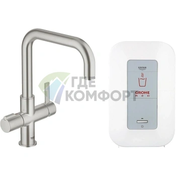 Смеситель Grohe Red Duo 30145DC0 для кухни с мгновенным нагревом воды - фото 1