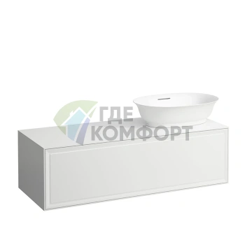 База под раковину Laufen New Classic с ящиком, белая глянцевая, 1180x450x350 мм (4.0608.2.085.631.1) - фото 1