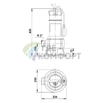Дренажный насос Grundfos Unilift AP 35B.50.06.A1.V - фото 3