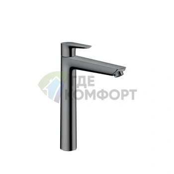 Стильный смеситель Hansgrohe Talis E для раковины в шлифованном черном хроме (71716340) - фото 1